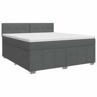 cama tapizada 190x140x88 cm tejido - gris