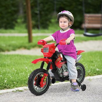 Moto Eléctrica A Batería 6v Rojo Homcom