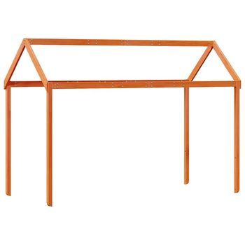 Techo De Cama Infantil Madera Maciza Marrón 217x85,5x154 Cm Vidaxl