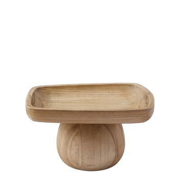 Bandeja decorativa con base beige l25