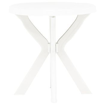 Mesa Bistro Blanca Plástico Ø70 Cm