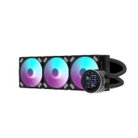 refrigeracion liquida darkflash dn360s black 360mm 3 ventiladores argb pantalla ips