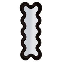 espejo de pared con marco de terciopelo negro cm 58x4x160