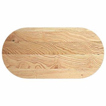 Tablero De Mesa Ovalado Madera Maciza De Roble 120x60x4 Cm Vidaxl