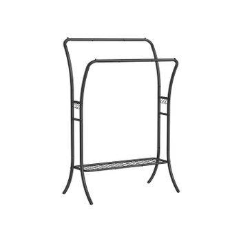 Burro de Ropa Portátil Metal Resistente, Negro Tinta