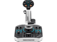 palanca de vuelo - thrustmaster sol-r 1 para pc 3 ejes movimiento x y y z blanco negro