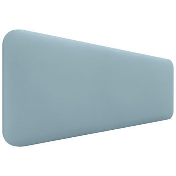 Dhome Cabecero Tapizado Liso Redondeado Polipiel Para Pared Acústicos Cabeceros Absorbentes Cabezal Cama Dormitorio (celeste, 140cm)