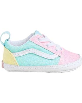 de VANS OFF THE WALL ZAPATILLAS VANS OLD SKOOL CRIB PASTEL GLITTER SIN CORDONES PARA BEBÉ MULTICOLOR