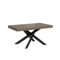 mesa extensible 90x160420 cm volantis gris paloma patas antracita
