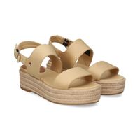 tommy hilfiger sandalias con plataforma mujer - beige talla 40