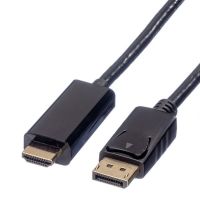 cable adaptador displayport a hdmi roline 3 m negro