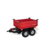 remolque para tractor a pedales rojo