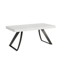 mesa extensible 90x180440 cm efecto madera fresno blanco hierro