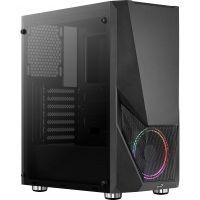 aerocool zauron cristal templado usb 31 rgb negra