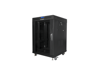armario lanberg rack 19 15u 600x600 flat pack negro puerta cristal con lcd