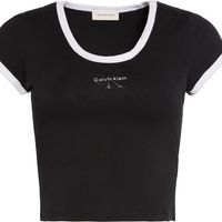 calvin klein jeans tops y camisetas lv047g220g ss monologo scoop para mujer