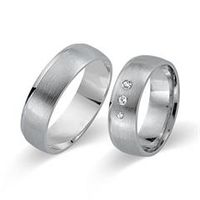 alianzas 18 quilates oro blanco 3 diamantes