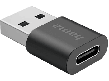 Adaptador USB - Hama 00200357, Conector Tipo A USB-C, Negro