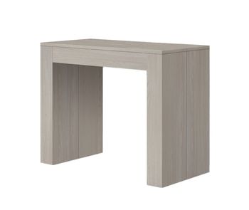 Consola extensible de madera, acabado olmo perla 90×45-90×300cm