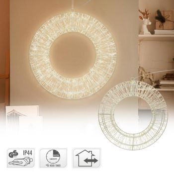 Corona Metálica De Leds Ø 50 Cm Con 1440 Leds Blanco Cálido Ip44