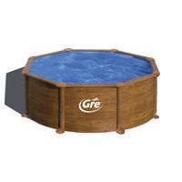 piscina acero madera 350x132cm