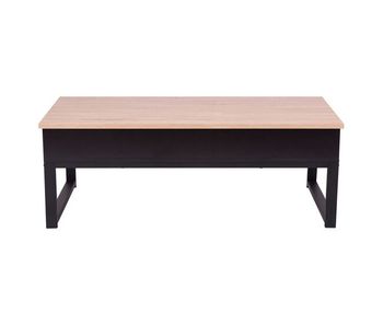 Mesa de centro elevable alda color madera y negro