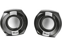 altavoces para pc - trust polo alambrico 2 unidades 8w negro