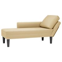 chaise longue con cojin de tela de pana gris verdoso vidaxl
