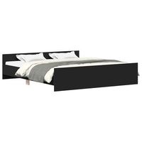 cama matrimonial  cama para adultos  estructura de cama con cabecero y piecero negro 160x200 cm