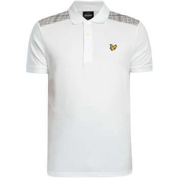 Lyle & Scott Polo Camisa polo con paneles de cuadros para hombre