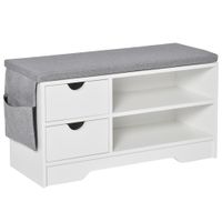 banco zapatero 805x305x435 cm blanco y gris