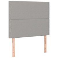cabecero accesorio para dormir mueble de dormitorio en 2 partes 100 x 5 x 7888 cm tela gris claro tdl0206451