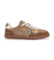 pepe jeans para hombre pms000035 zapatillas de piel ball combi marron 43 plano cordones casual