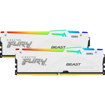 Kingston FURY Beast RGB White DDR5 6000MHz 64GB 2x32GB CL36