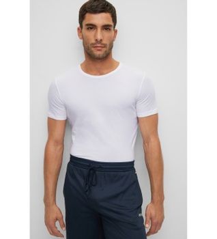 BOSS para hombre. 50475276 CamisetaRN 2P Modern 10243513 01 blanco (XXL), Casual, Algodón, Manga corta
