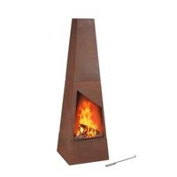 estufa de jardin en acero corten - brownblack - 50x705x505cm
