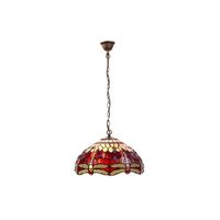 colgante de techo tiffany   cadena d 40cm  belle rouge