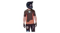 maillot fox flexair elevated de manga corta marron coral