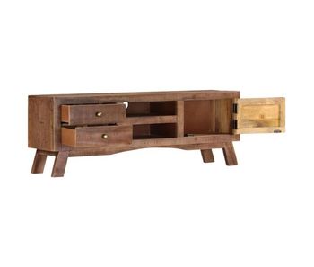 Mueble tv - mesa de tv de madera maciza de mango rugosa 110x30x40 cm