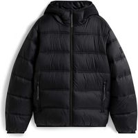 tommy jeans abrigo de plumas tjm hooded logo puffer ext para hombre