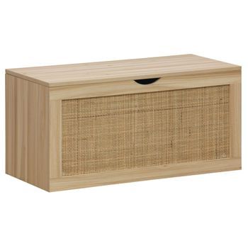 Baúl Mueble Auxiliar Bong  Color Pino 80x40x40 Cm
