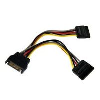 startechcom cable adaptador bifurcador divisor splitter de alimentacian sata de 015m - 2x hembra