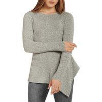 lisca blusa top asimetrico de manga larga cosy cheek para mujer