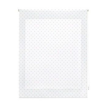 Estor Enrollable Premium - Estor Enrollable Tamaño 100x250 - Estor Premium Color Blanco Con Motas Celeste | Blindecor