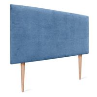 dhome cabecero de pana liso 105x105 con patas camas 105 - azul