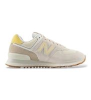 new balance para mujer w574v2li zapatillas de piel 574 crudo 415 beige plano ante cordones casual