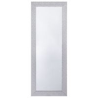 espejo de pared plateado 50 x 130 cm vertical salon dormitorio acabado elegante mervent
