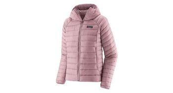 Chaqueta con capucha patagonia down sweater hoody rosa mujer