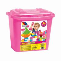 molto molto blocks bucket 90 pieces pink 16468