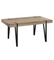 mesa de comedor moderno con tapa de mdf canyon y patas negras